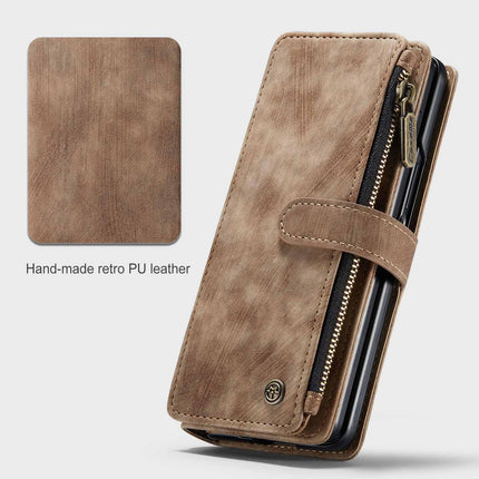 Samsung Galaxy Z Fold 3 Case - Retro Wallet with Card Slots, Magnetic Stand & Strap, Compatible with Samsung.