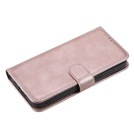 Compatible with Samsung S22 Magnetic 2-in-1 Phone Case/Wallet - Pink Pink gold Pink gold.