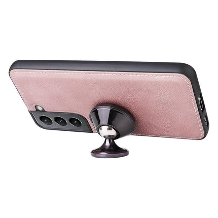 Compatible with Samsung S22 Magnetic 2-in-1 Phone Case/Wallet - Pink Pink gold Pink gold.
