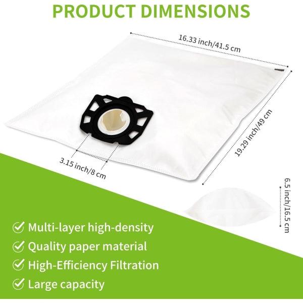 10 pcs vacuum cleaner bags for Karcher vacuum cleaner wd4 wd5 wd6 mv4 mv5 mv6.