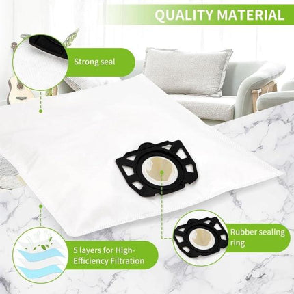 10 pcs vacuum cleaner bags for Karcher vacuum cleaner wd4 wd5 wd6 mv4 mv5 mv6.