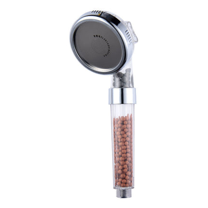 Large white three-speed switch F three-stage adjustable transparent shower head suitable for bathroom, home.