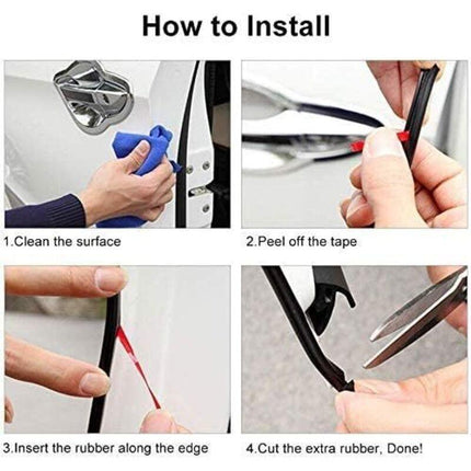 Car Door Protector Rubber Strip Door, 5M Car Door Edge Protector Door Strip Edge Strip Rubber Strip Anti-Scratch.