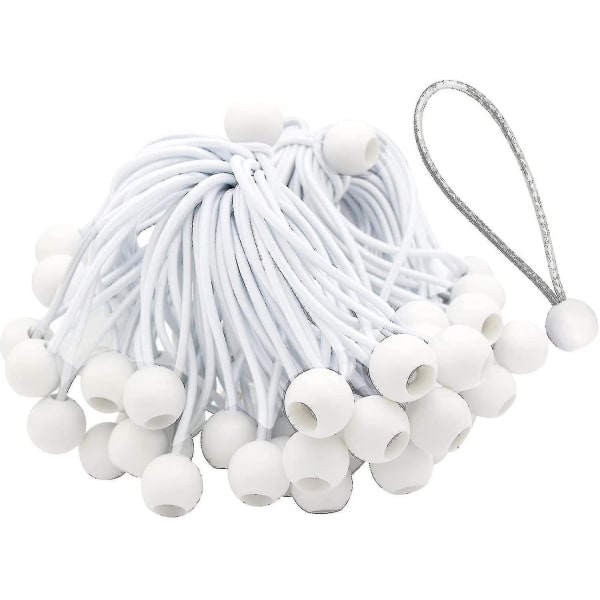 50-pack long rubber straps with buckle for tents, marquees, banners and tarpaulins.