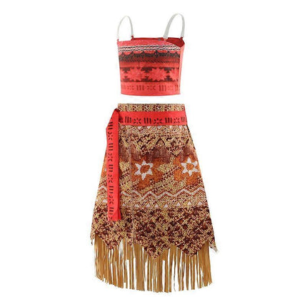 Vaiana Cosplay for Girls Halloween Masquerade Carnival Party Costume with Accessories With accessories 120.
