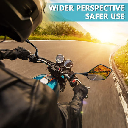Motorcycle mirror, pair of universal rearview mirrors, suitable.