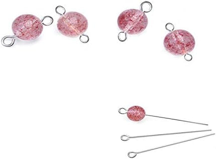 300pcs 4cm 304 Stainless Steel Open Eye Pins Head Pins for Jewelry Making, (Silver) Silver Silver Silver.