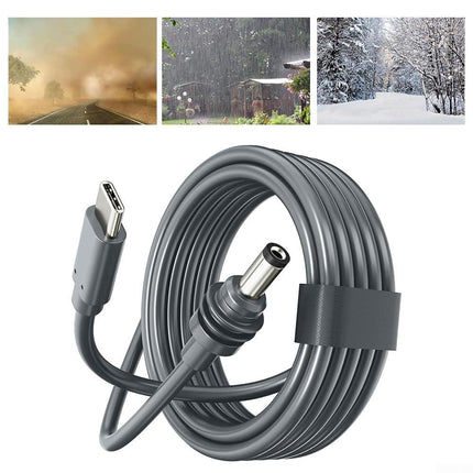 Power Cable compatible with Starlink Mini, Waterproof DC Male to USB-C (2 m) 2M.