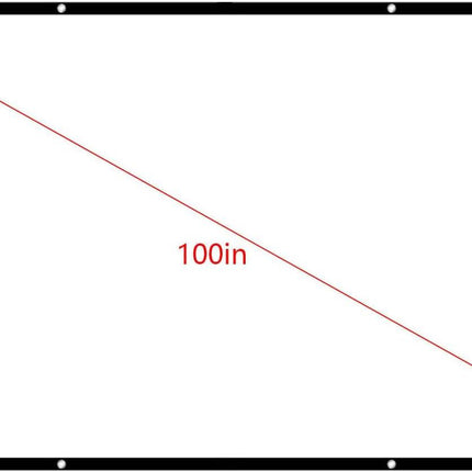 60 Inch 84 Inch 100 Inch Projector Screen 16:9 Foldable Portable Projection Screen Movie Projector Screen for Home Theater Outdoor Indoor (100 Inch) 100 Inch.