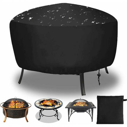 122 x 46 cm Round fireplace cover, drawstring for water.