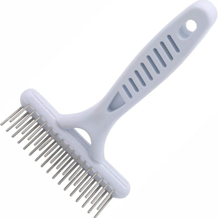 Undercoat Comb Dog Brush Dematting Self-Cleaning Lick Brush Puppy Brush Double Row Teeth Metal Comb for Removal Removes Loose Hair.
