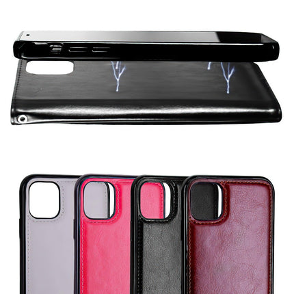 iPhone 12 - Leather Case / Protection Pink.