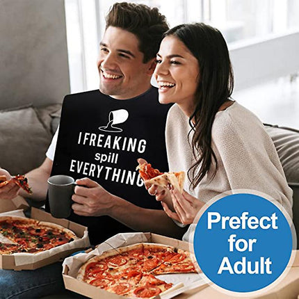 Adult Bib Clothing Protector Adult Reusable Bib for Adults with Crumb Catcher (Cup).