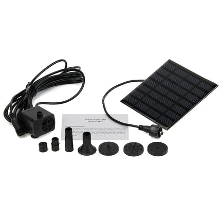 Solar-powered water pump with fountain function – 16 cm panel.