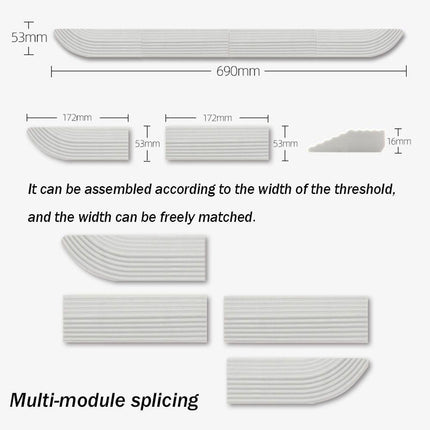 Threshold strip for robot vacuum cleaner beige.