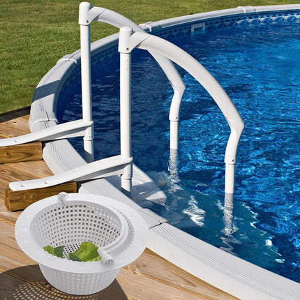 Pool Filter Basket, 15.8 x 7.6 cm pool hole basket with handle safe plastic replacement pool filter basket pool strainer basket for swimming pool With handle.