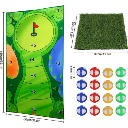Casual Golf Game Set, 0.8x1.5M Golf Hitting Mat.