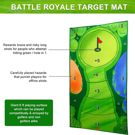 Casual Golf Game Set, 0.8x1.5M Golf Hitting Mat.