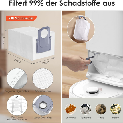 INF Roborock Qrevo S/Qrevo Pro/Qrevo MaxV Robot Vacuum Cleaner Accessories.