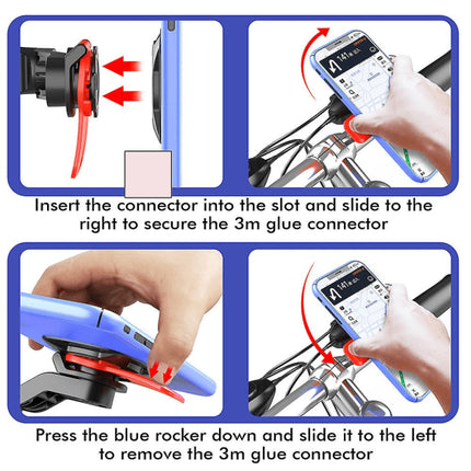 Quad-lock Out Front Bicycle Twist Mountain Cradle Telephone.