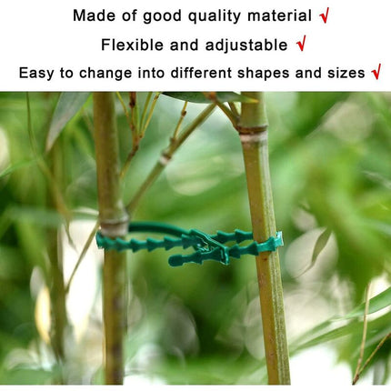 160 pcs Plant Ties Adjustable Garden Ties, Plant Ties and Supports, Helps Support Plants and Shrubs, Flexible Plastic Ties (3 Sizes).