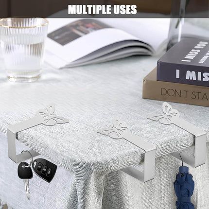 10-pack Tablecloth Clips for Thick Outdoor Tables, Butterfly Tablecloth Clip for Indoor Picnic Tables, Heavy Duty Stainless Steel Clip for Party W.