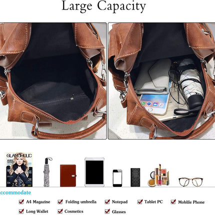 Vintage Backpack Women Shoulder Bag Girls Waterproof Daypack.
