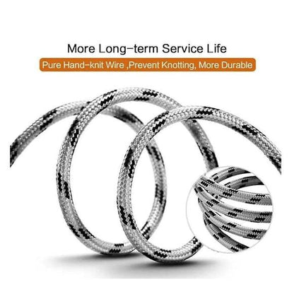 2m Gray USB Type C Fast Charging Cable Compatible with Samsung S21 S22 S23.