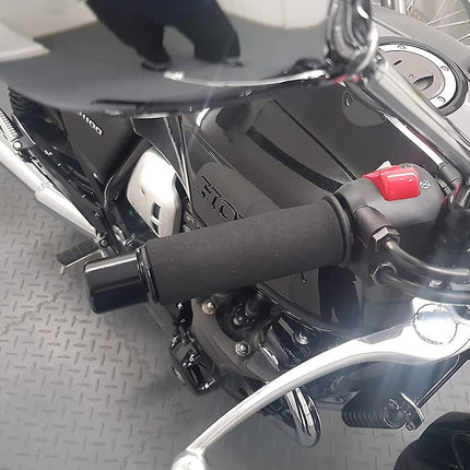 2-pack motorcycle anti-vibration handle covers Inner diameter: 31mm (applicable range: 3.17-3.68 cm) Comfort foam non-slip for all handles.