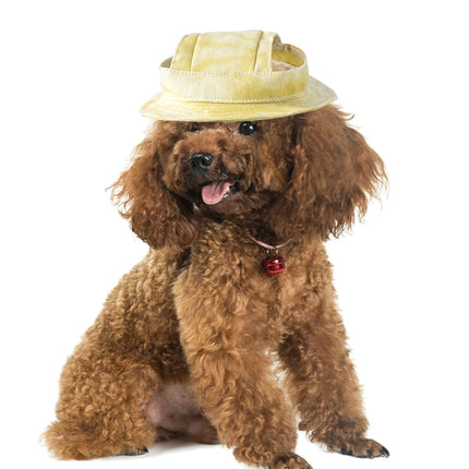 Dog fleece hat Adjustable dog Outdoor port UV protection Hat cap qd best Light blue S Light blue S.