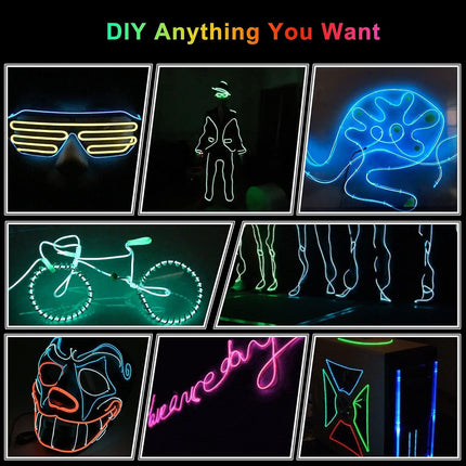 Car LED Interior Strip Light 3m USB Neon Wire Lamps Glowing Ambient Lighting Car Decorations Interior Red.
