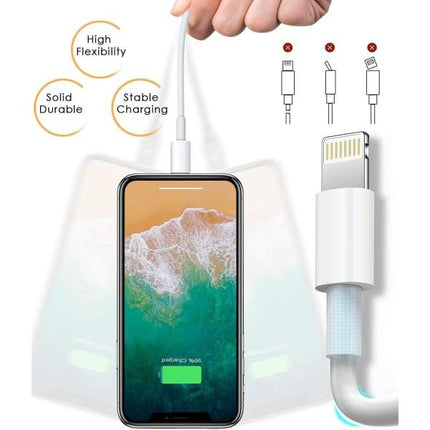 4-Pack Apple MFi Certified Lightning Charging Cable 1.8m – Compatible with iPhone 12/11/X/XR/XS/8/7.