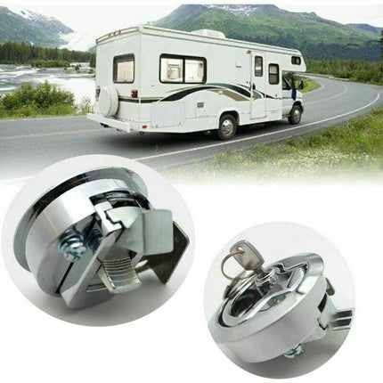 Boat Hatch Lock Pull Marine, Zinc Alloy Recessed Hatch Lock with Locking Door for Yacht Trailer Motorhome Deck Hatch Door Cabinet..DEBUNS.