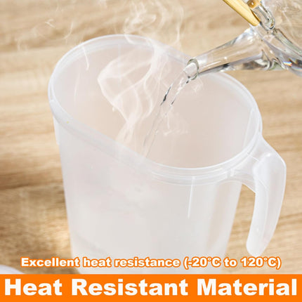 Cooling Water Jug, 1.5L and 2L plastic jug with filter lid, leak-proof for juice or iced tea.