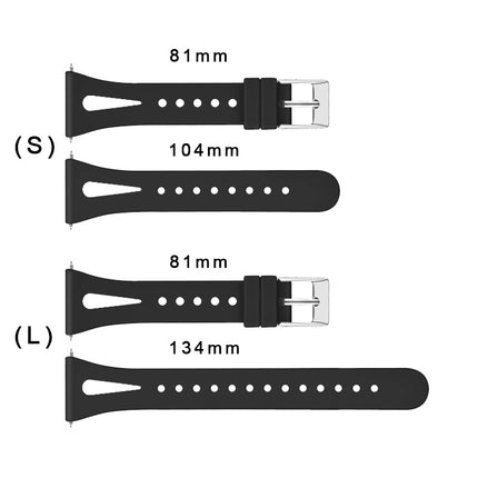 Thin Watch Bands, Compatible with Fitbit Versa 2 Band/Fitbit Versa/Fitbit Versa Lite/SE, Silicone Replacement Strap for Smartwatch Black S.
