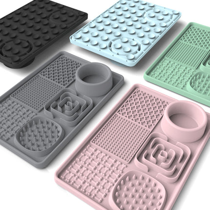 Pet Lick Mat, Food Bowl Pink (Square).