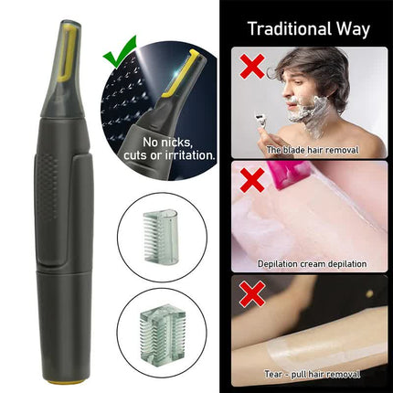 Ultra-thin precision trimmer Electric nose hair trimmer Mini portable ear trimmer for men nose hair shaver Waterproof safe clean USB charging model.