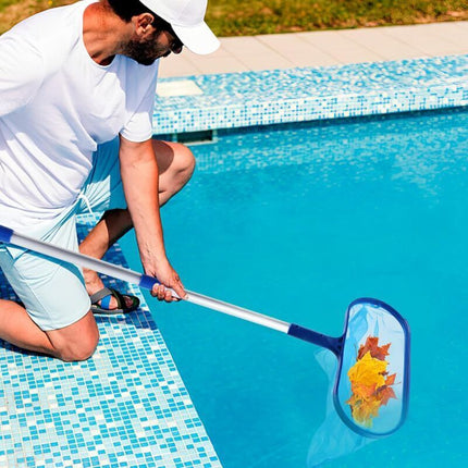 Pool Leaf Skimmer with Telescopic Handle, Fine Mesh Net, Pool Cleaning Tool.