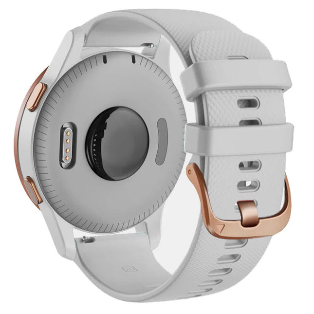 18mm 20mm Wristband Compatible with Garmin Venu Sq 2 Plus Vivoactive 4S Smartwatch Wristband Venu 3S 2S Vivoactive 3 5 Replacement Wristband Gray Gray 18mm Vivoactive 4S.