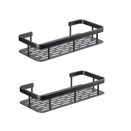 2pcs Bathroom Shelf No Drilling Wall Mount Corner Shelf Shower Storage Bracket Toilet Makeup Organization.