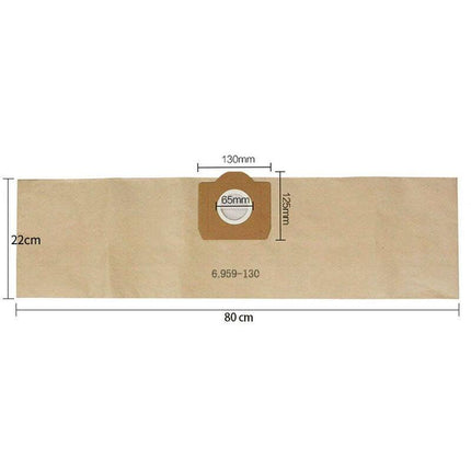 10-pack 6.959-130.0 Paper vacuum cleaner bag A 2201/2204/2504 for Karcher WD3 WD3P Wet and dry vacuum cleaner Replacement.