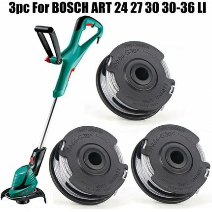 Set of 3 spools for Bosch grass trimmer Art 24 27 30 30-36 Li 18 M 1.65 mm..