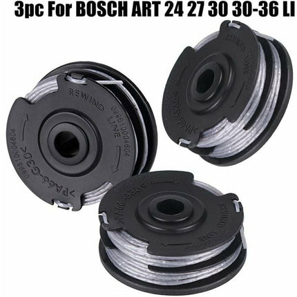 Set of 3 spools for Bosch grass trimmer Art 24 27 30 30-36 Li 18 M 1.65 mm..
