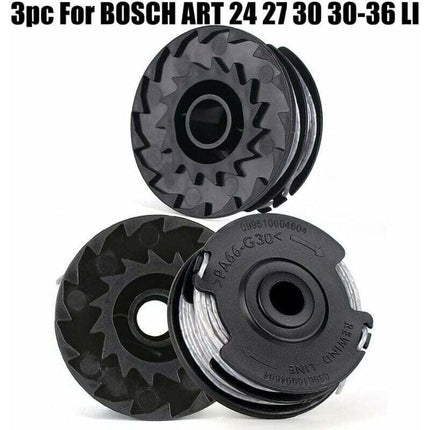 Set of 3 spools for Bosch grass trimmer Art 24 27 30 30-36 Li 18 M 1.65 mm..