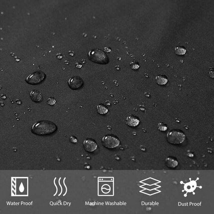 Black Shower Curtain Anti-Mildew, Washable Polyester Fabric, Waterproof Bathroom Curtain with Hooks - 100x180cm (WxH).