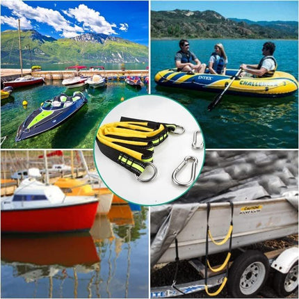 4-step rope ladder for boat, boat rope ladder extension, foldable auxiliary ladder for boat, swim ladder for sailboat, kayak - Perfet.