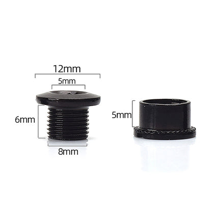 5-speed chainring mounting plate bolt nut chainring road bike parts black.