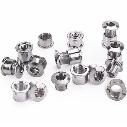 5-speed chainring mounting plate bolt nut chainring road bike parts black.