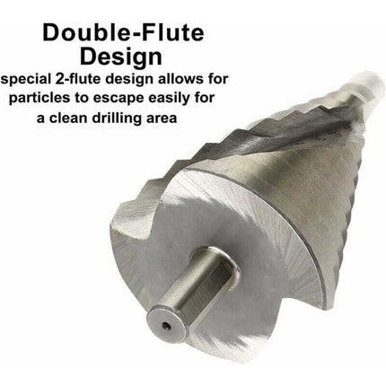 HSS Step Drill Ø 6-60mm - Spiral Large Cone Drill for Metal, Wood, Plastic.