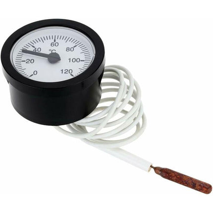 Dial Thermometer Capillary Temperature Gauge with 1m Sensor 0-120°C for Measuring Liquid Water.